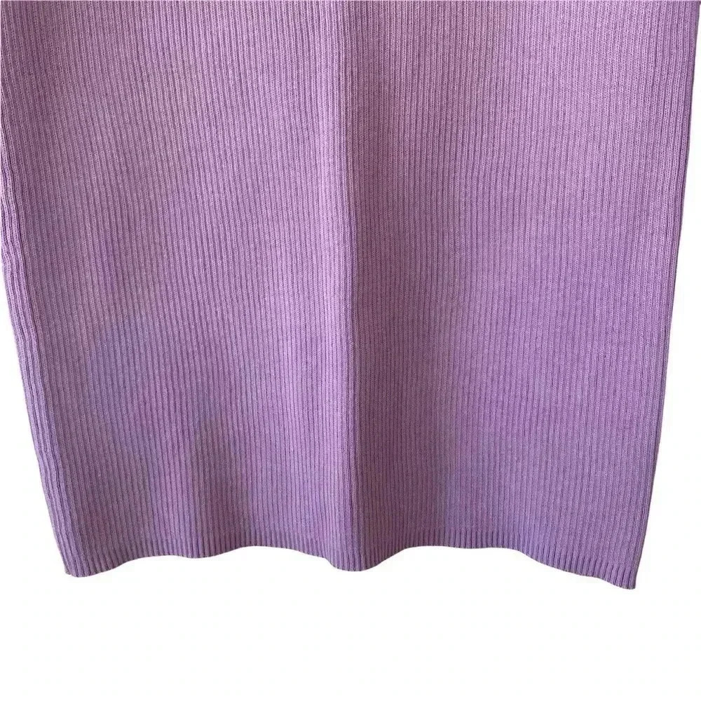 Charter Club Light Purple Ribbed Sweater Small 3/4 Sleeves Classic Pastel - Picture 6 of 7
